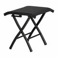 Garten-Fußbank-Set, klappbar, schwarz, von ib style