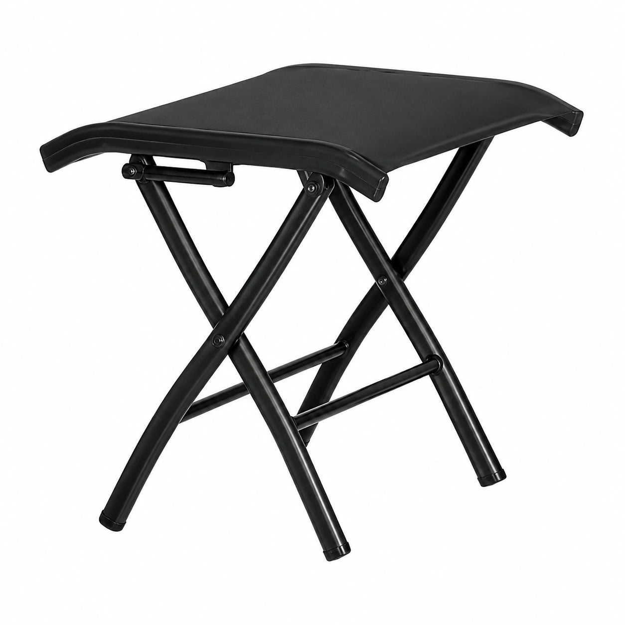 Garten-Fußbank-Set, klappbar, schwarz, von ib style