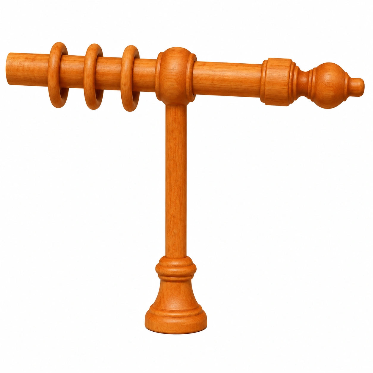 Kirschbaum Holz Gardinenstange Filigrano 28 mm - Verschiedene Längen, 160 cm