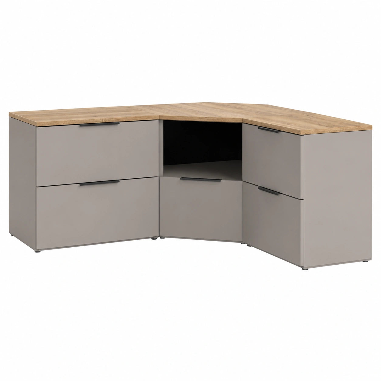 Vicco Wohnwand Set Wido, Greige, 3-teilig, zur Wandmontage, erweiterbar mit zusätzlichen Modulen
