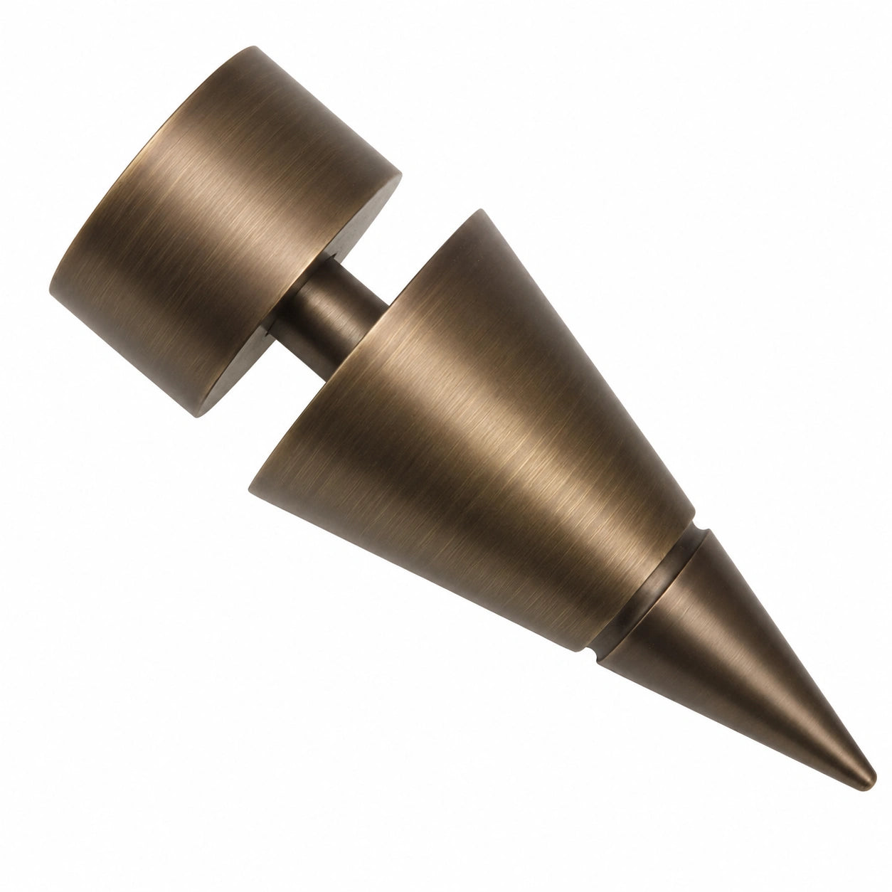 Gardinia Endknopf aus Metall in Bronze, Ø 25 mm