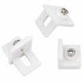 Gardinia Mitnehmer-Set aus Kunststoff, Weiß, Set á 6 Stück