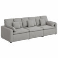 Modulares Sofaset in Wolkengrau, Metallrahmen, 3-teilig, flexibel und bequem